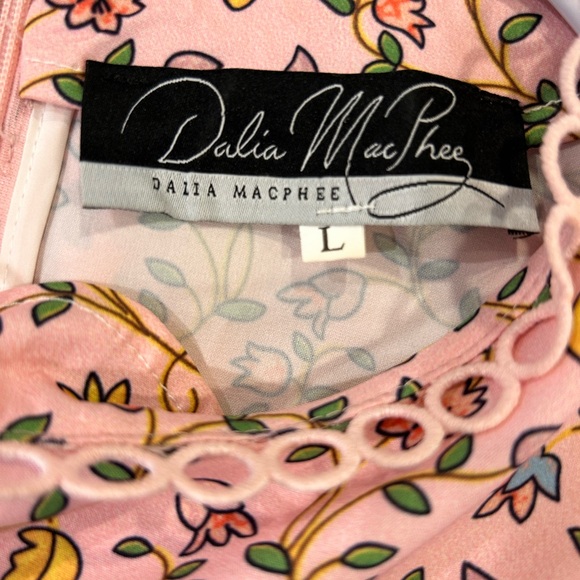 Dalia MacPhee Pink Floral Hostess Maxi Long Dress - Size Large - Picture 4 of 9